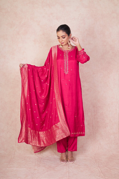 Red silk RangrezaEthnic 