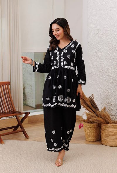 Pakeezah kurta and palazzo set RangrezaEthnic Black XS 