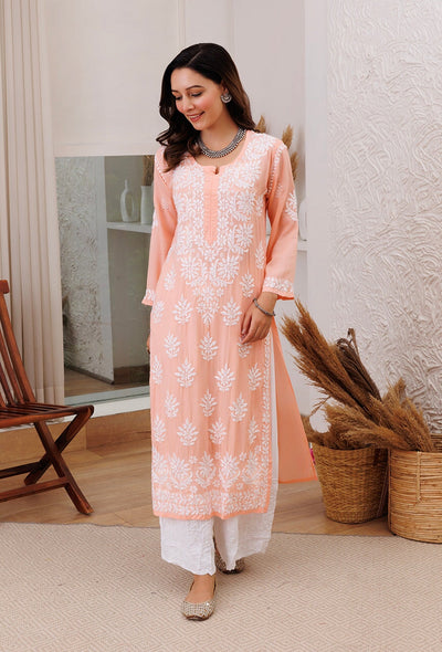 Rubina modal kurta RangrezaEthnic Peach XS 