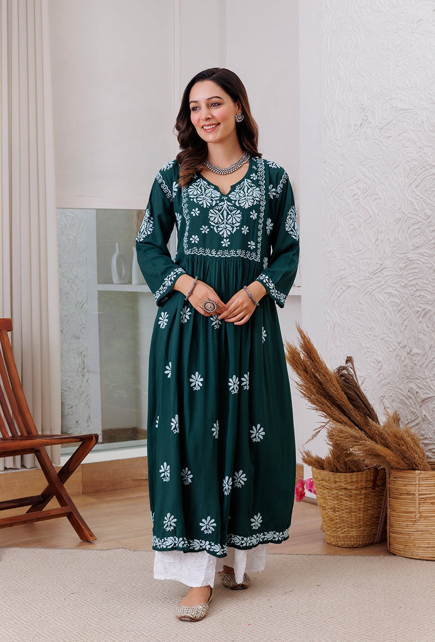 Zainat rayon gown RangrezEthnic 