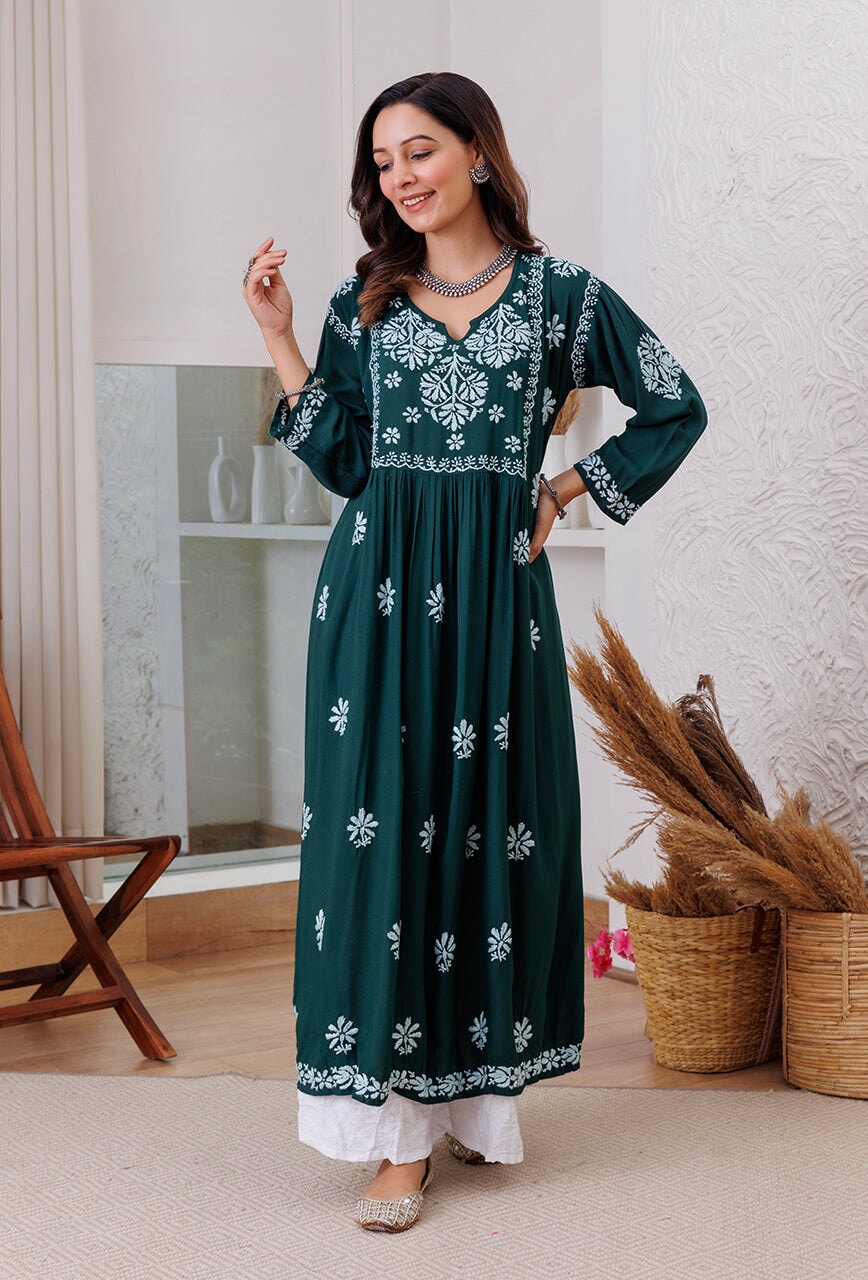 Zainat rayon gown RangrezEthnic 