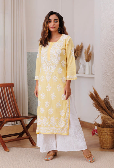 Rubina modal kurta RangrezaEthnic Yellow XS 