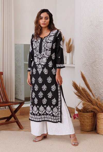 Rubina modal kurta RangrezaEthnic Black S 