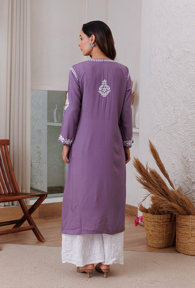 Sunehri chikankari Modal kurta RangrezaEthnic 