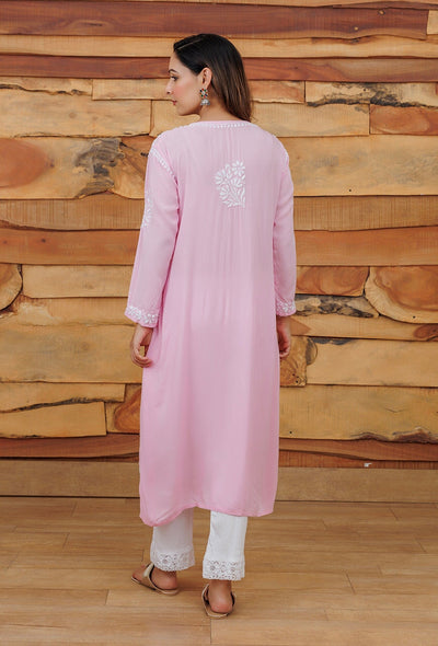 Lolita chikankari Modal kurta RangrezaEthnic 