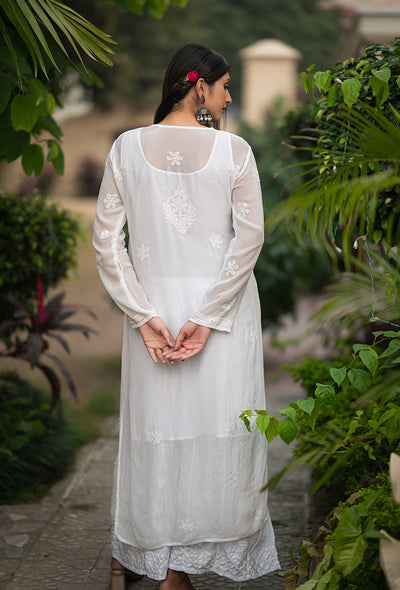 Mehrun Viscose kurti white