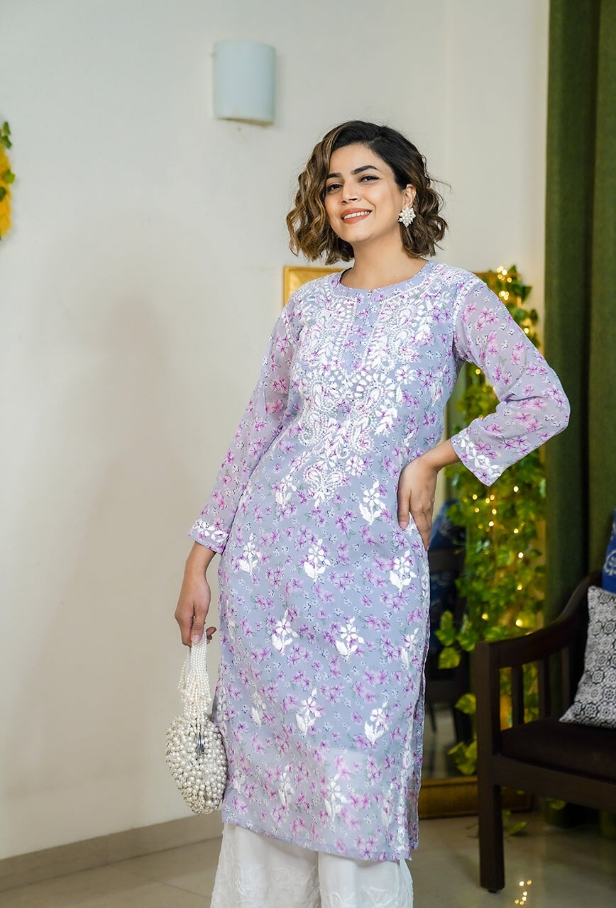 Eliza georgette kurta with inner (Set of 2) RangrezaEthnic 