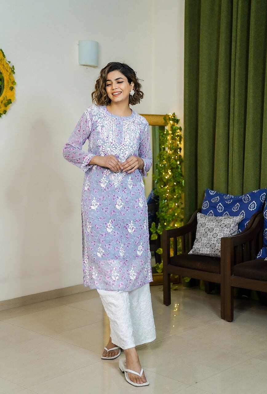 Eliza georgette kurta with inner (Set of 2) RangrezaEthnic 