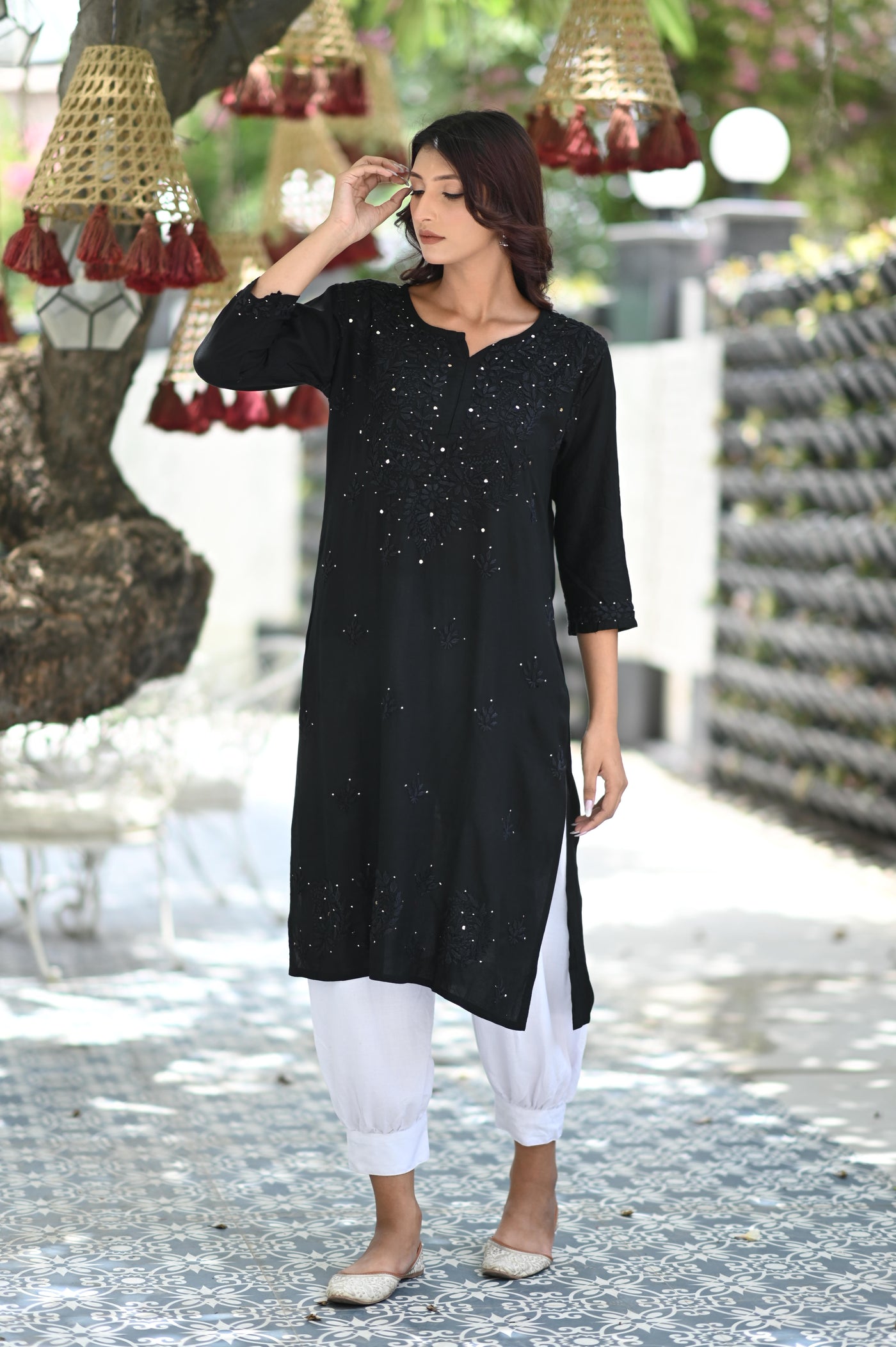 Bloom mukaish kurta