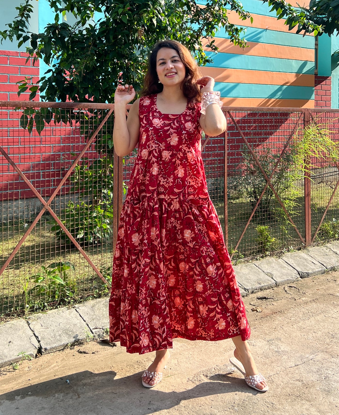 Laal phool dress