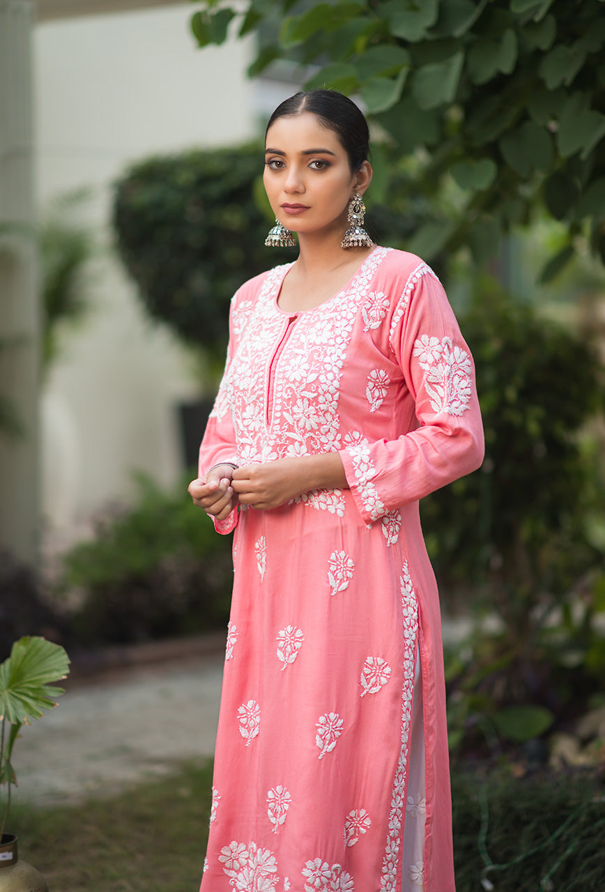 Zarah chikankari Modal kurta