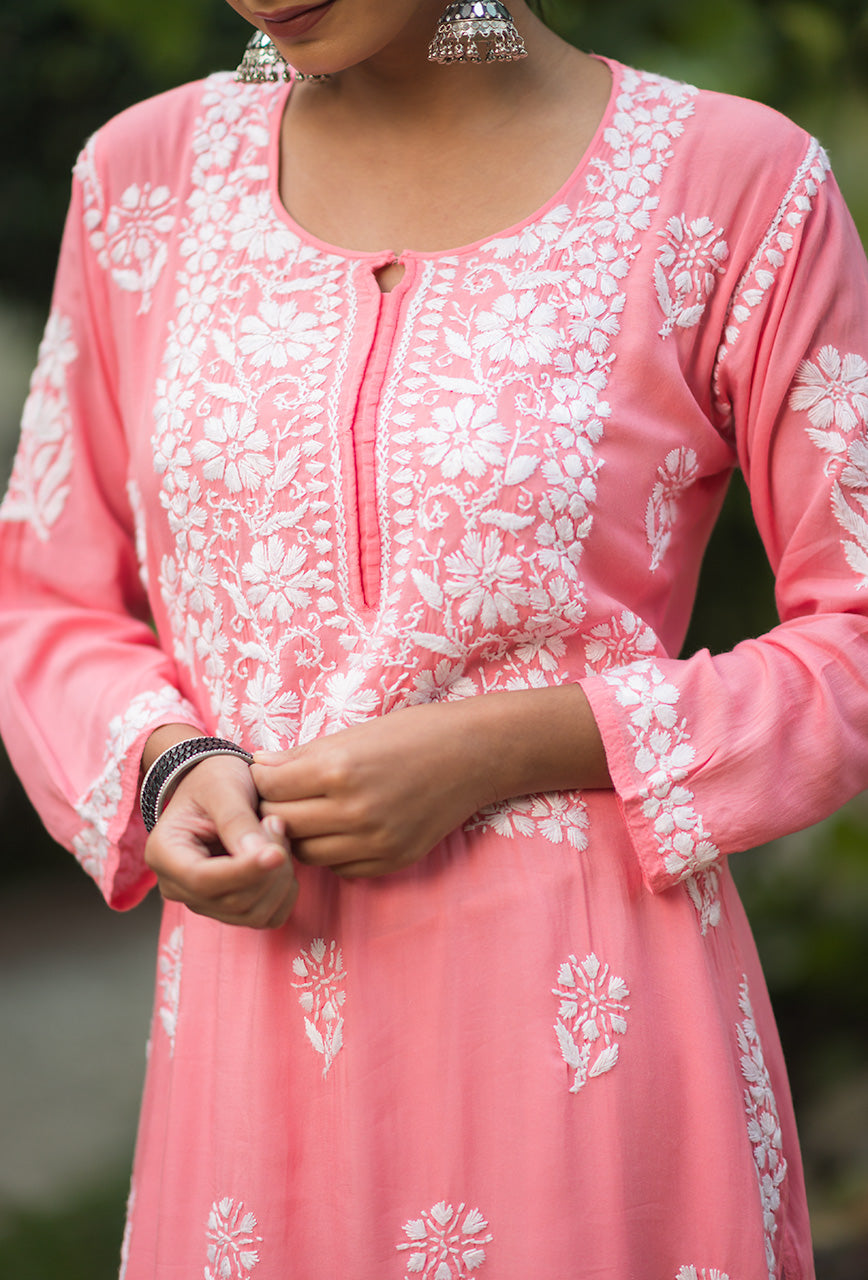 Zarah chikankari Modal kurta