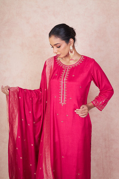 Red silk RangrezaEthnic 