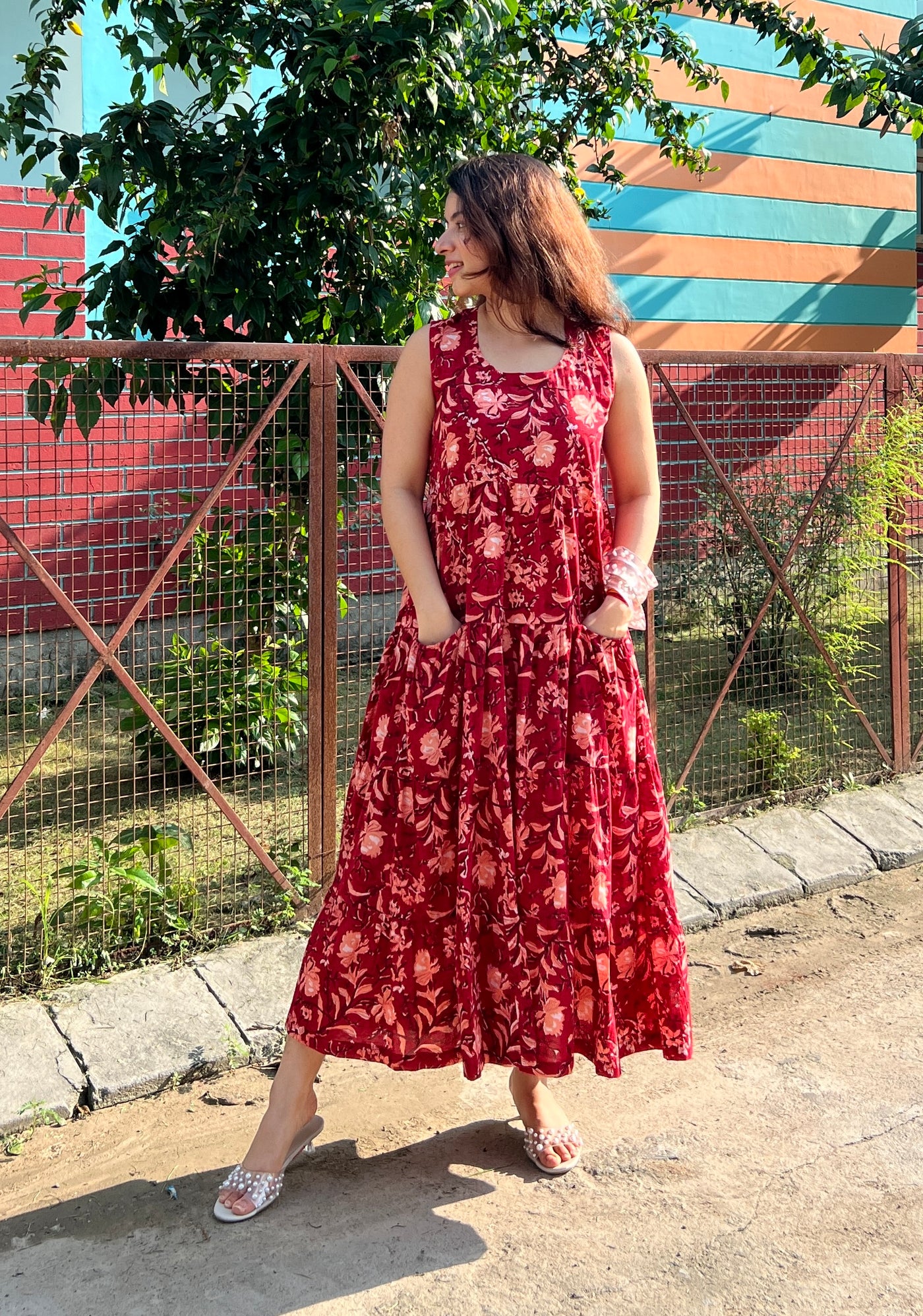 Laal phool dress