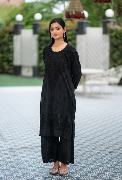 Patola dobby cotton kurta palazzo set