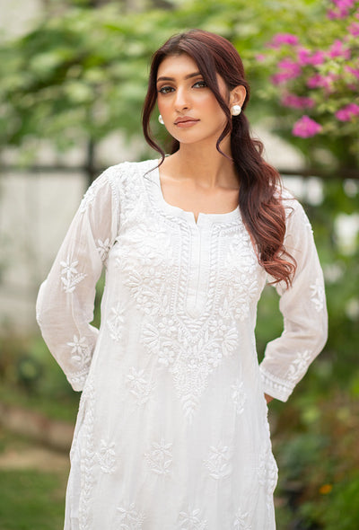 Nafasat chanderi kurta set