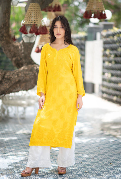 Noorani muslin mukaish kurta