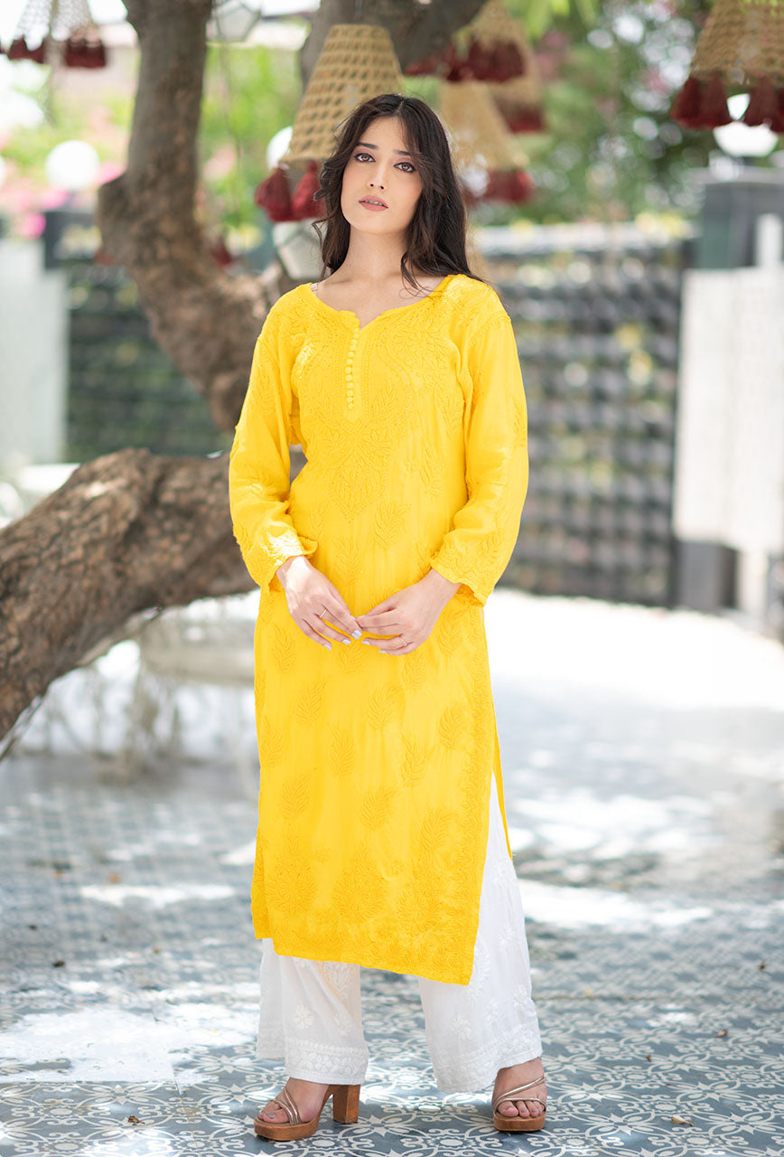 Noorani muslin mukaish kurta