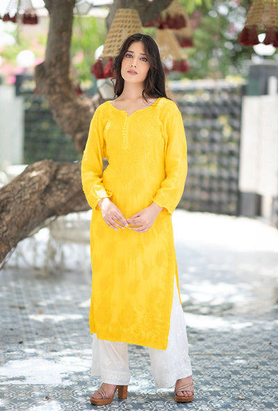 Noorani muslin mukaish kurta