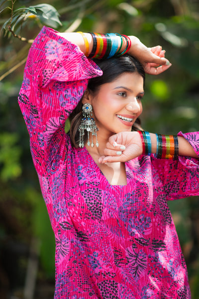 Pink glory kurta set