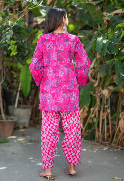 Pink glory kurta set