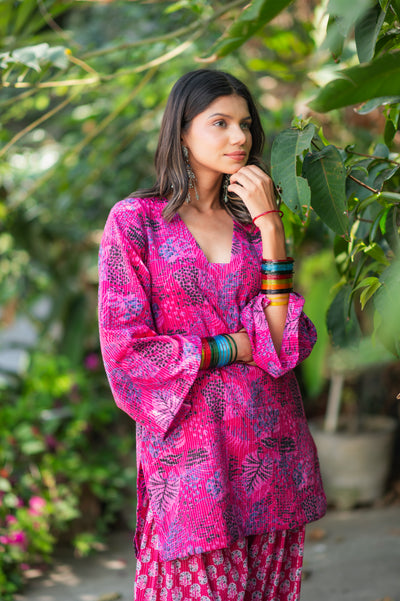 Pink glory kurta set