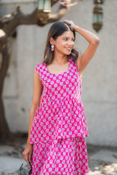 Pink kantha dress