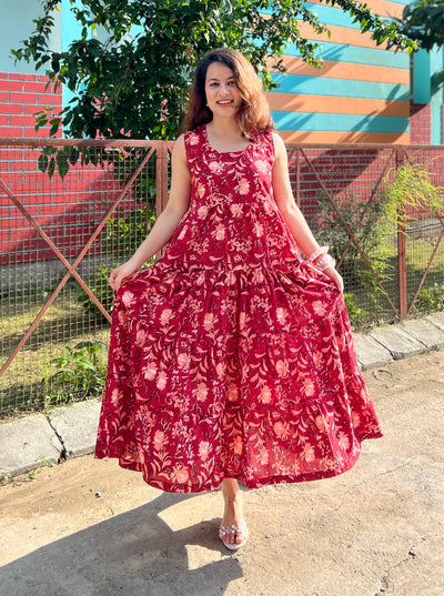 Laal phool dress