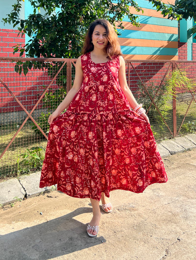 Laal phool dress