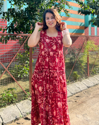 Laal phool dress