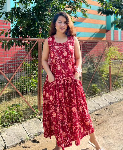 Laal phool dress