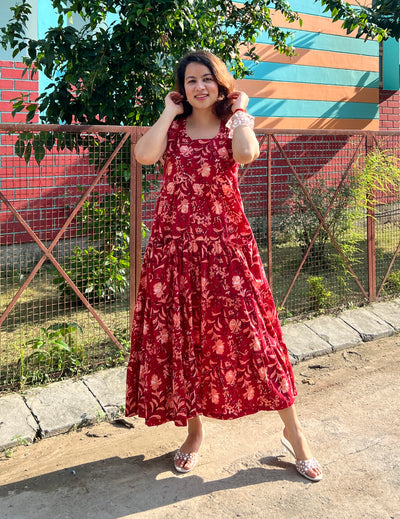 Laal phool dress