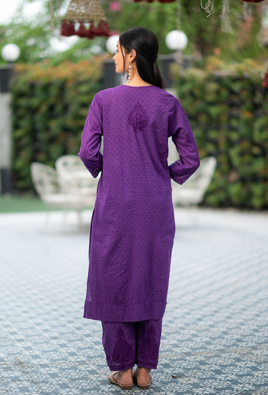 Patola dobby cotton kurta palazzo set