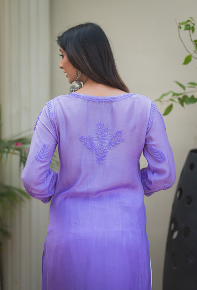 Roop Muslin mukaish lavender