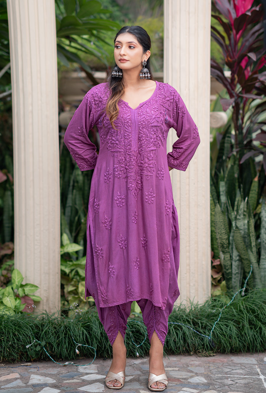 Thandai kurta and dhoti set