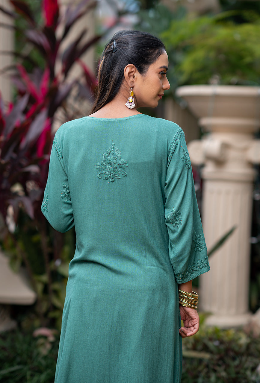 Thandai kurta and dhoti set