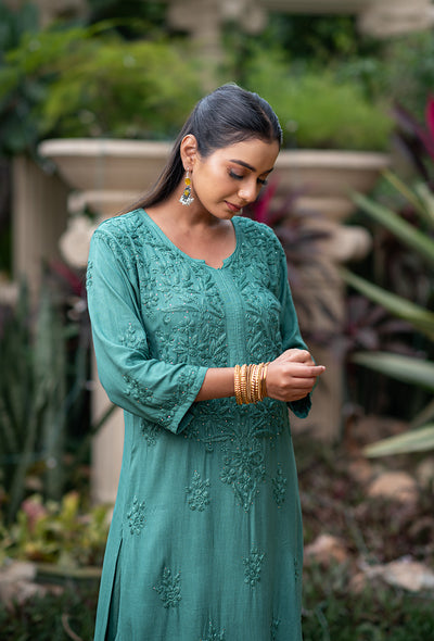 Thandai kurta and dhoti set