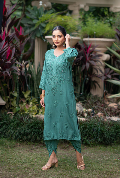 Thandai kurta and dhoti set