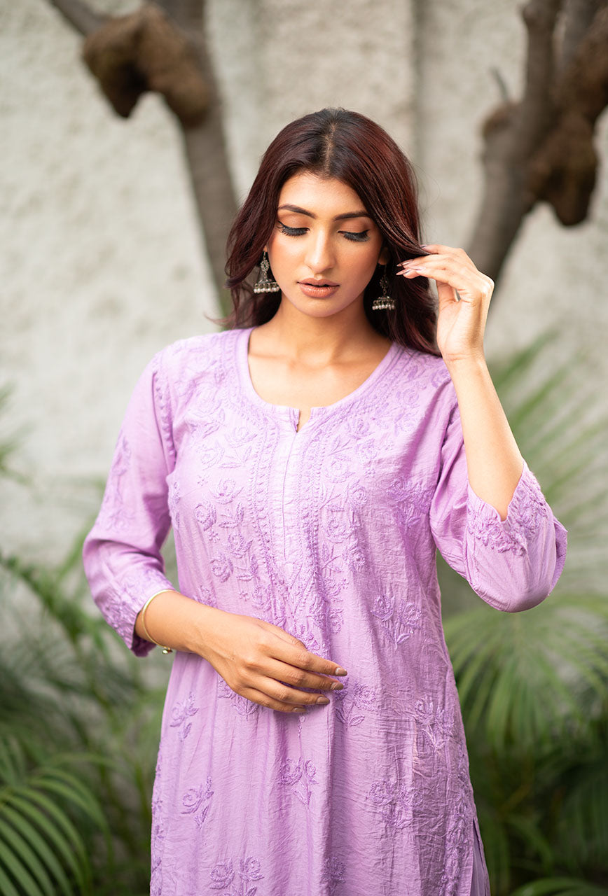 Suma chanderi Kurta Set