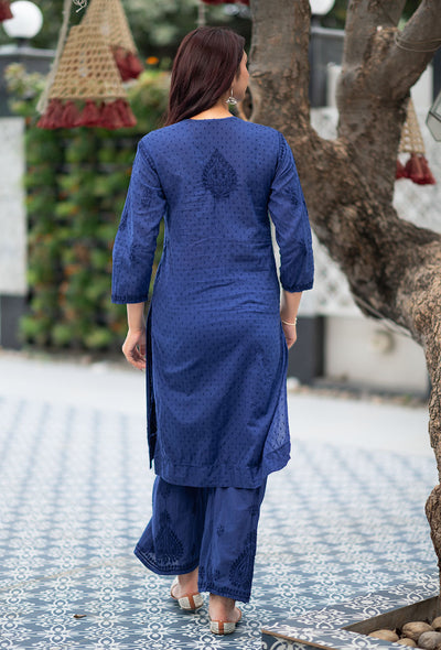 Patola dobby cotton kurta palazzo set