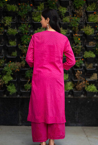 Patola dobby cotton kurta palazzo set