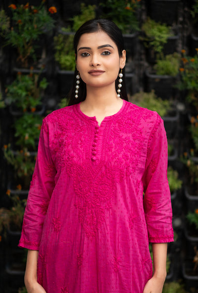 Patola dobby cotton kurta palazzo set