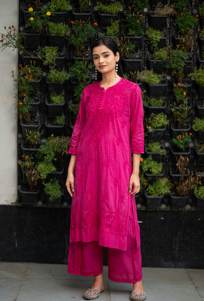 Patola dobby cotton kurta palazzo set