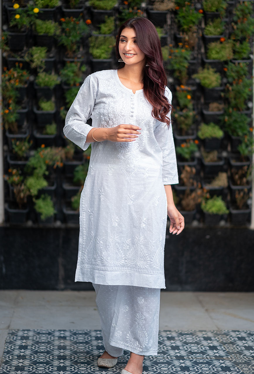 Patola dobby cotton kurta palazzo set