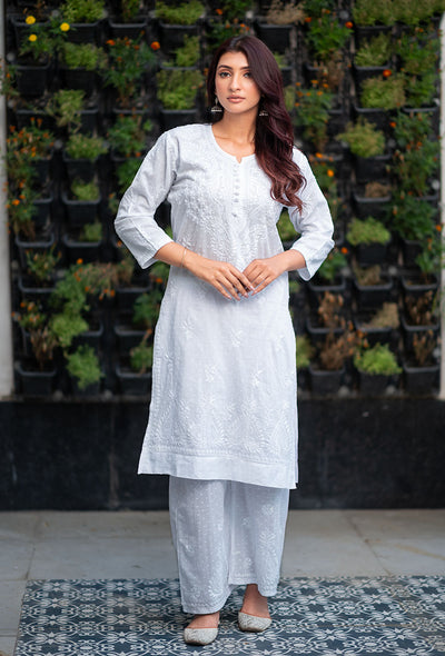 Patola dobby cotton kurta palazzo set