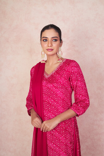 Pink chinnon RangrezaEthnic 