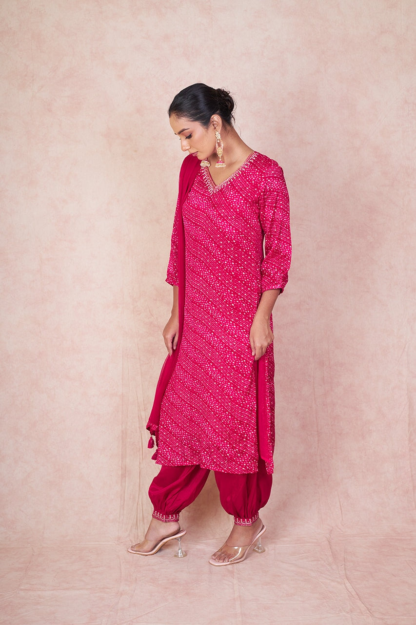 Pink chinnon RangrezaEthnic 