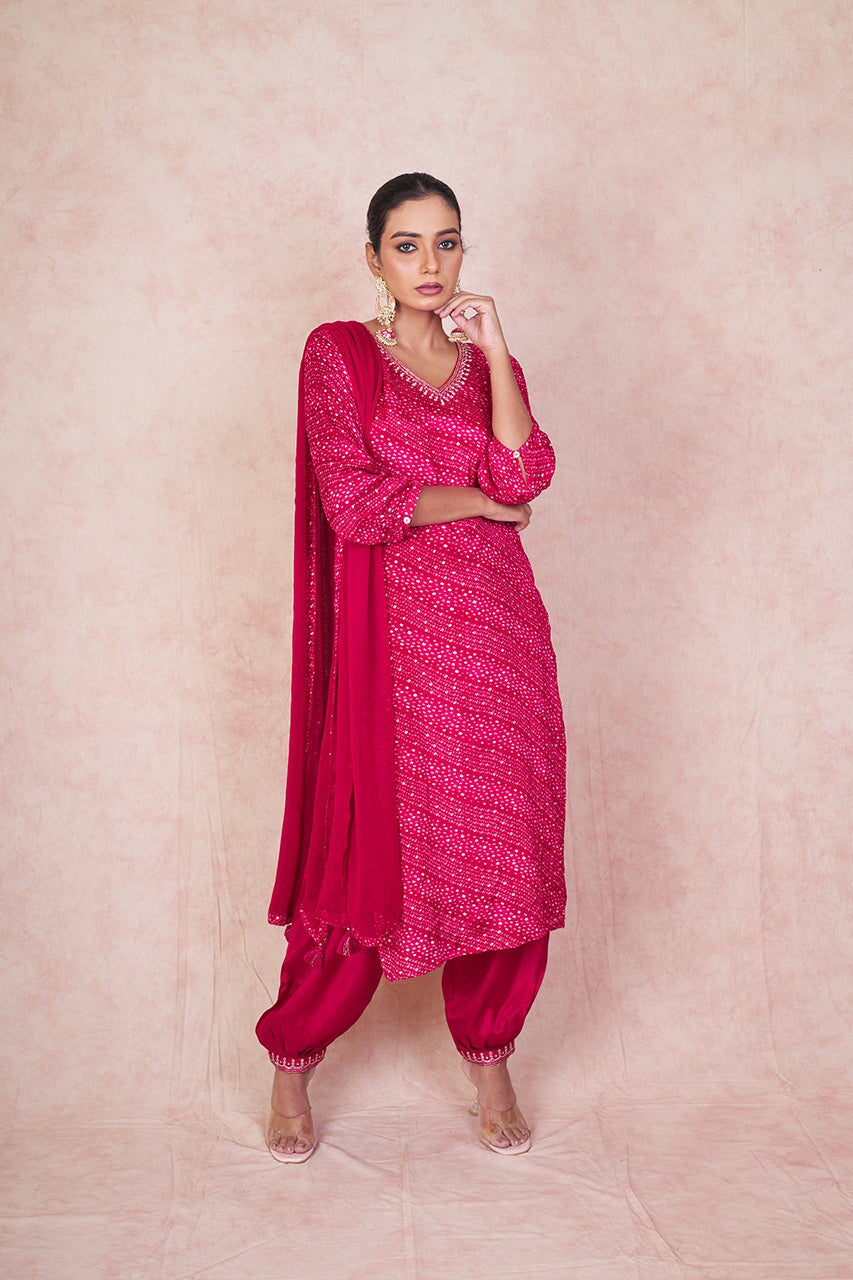 Pink chinnon RangrezaEthnic 