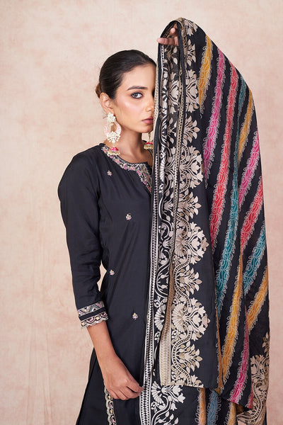 Dola silk black RangrezaEthnic 