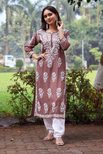 Aalia modal kurta RangrezaEthnic Mauve XS 